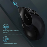 Dual Mode Silent Ergonomic Vertical Mouse